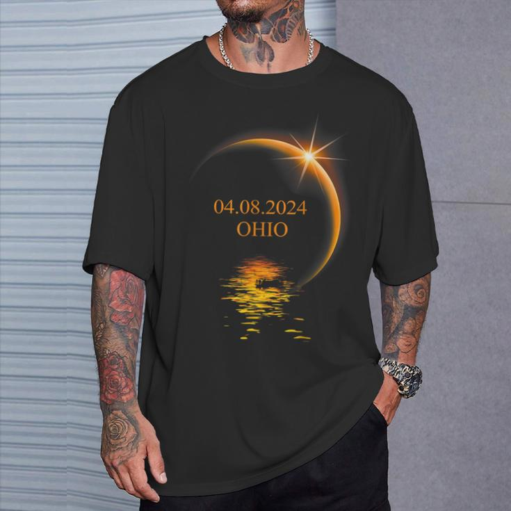 2024 Solar Eclipse Ohio Usa Totality T-Shirt Gifts for Him