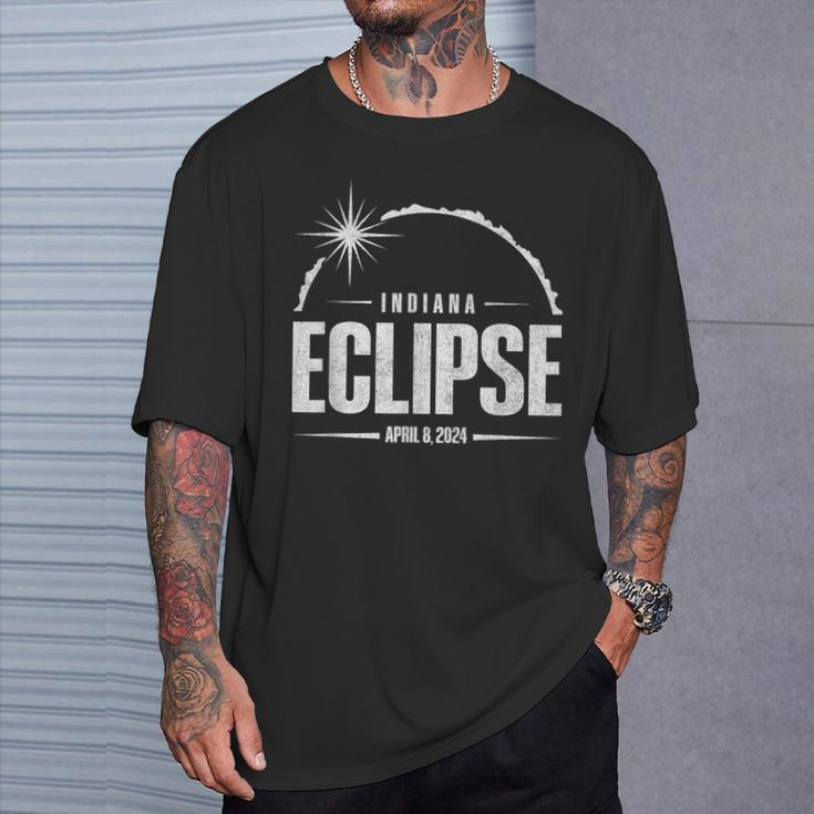 2024 Total Eclipse Path Of Totality Indiana 2024 T-Shirt Gifts for Him