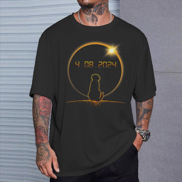 2024 Total Solar Eclipse Dog T-Shirt Gifts for Him