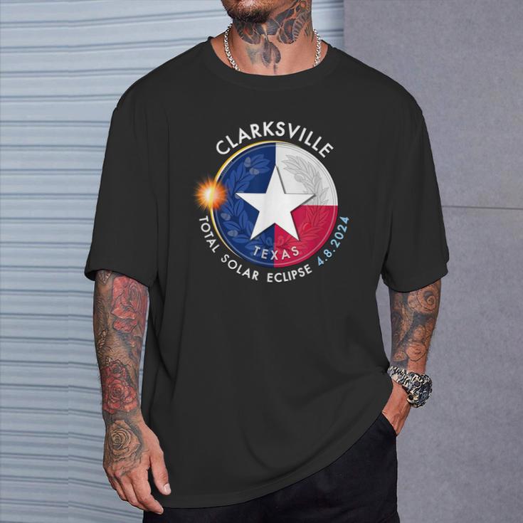 2024 Total Solar Eclipse Totality Clarksville Texas 28 T-Shirt Gifts for Him