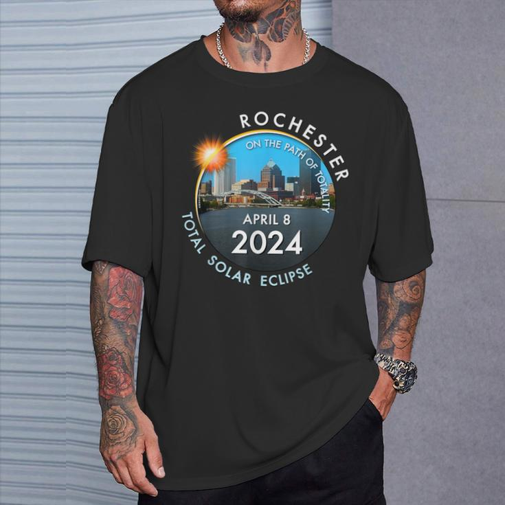 2024 Total Solar Eclipse Totality Rochester New York 26 T-Shirt Gifts for Him