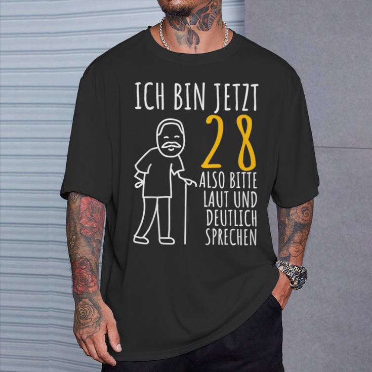 28Th Birthday Ich Bin Jetzt 28 Ich Bin Jetzt 28 Birthday T-Shirt Geschenke für Ihn