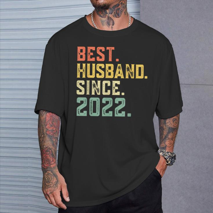 2Nd Wedding Anniversary Best Husband Since 2022 2 Years T-Shirt Gifts for Him