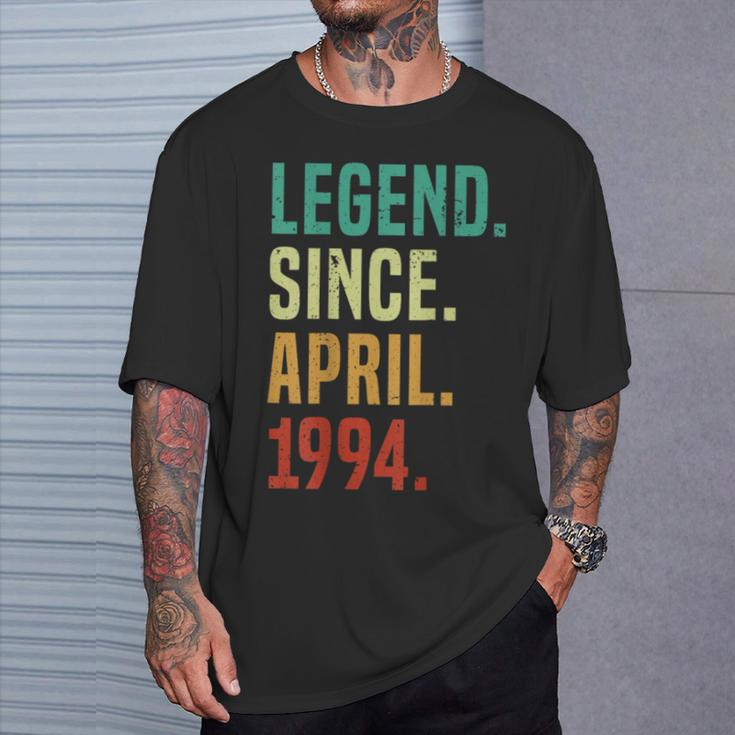 30 Years Old Legend Since April 1994 30Th Birthday T-Shirt Gifts for Him