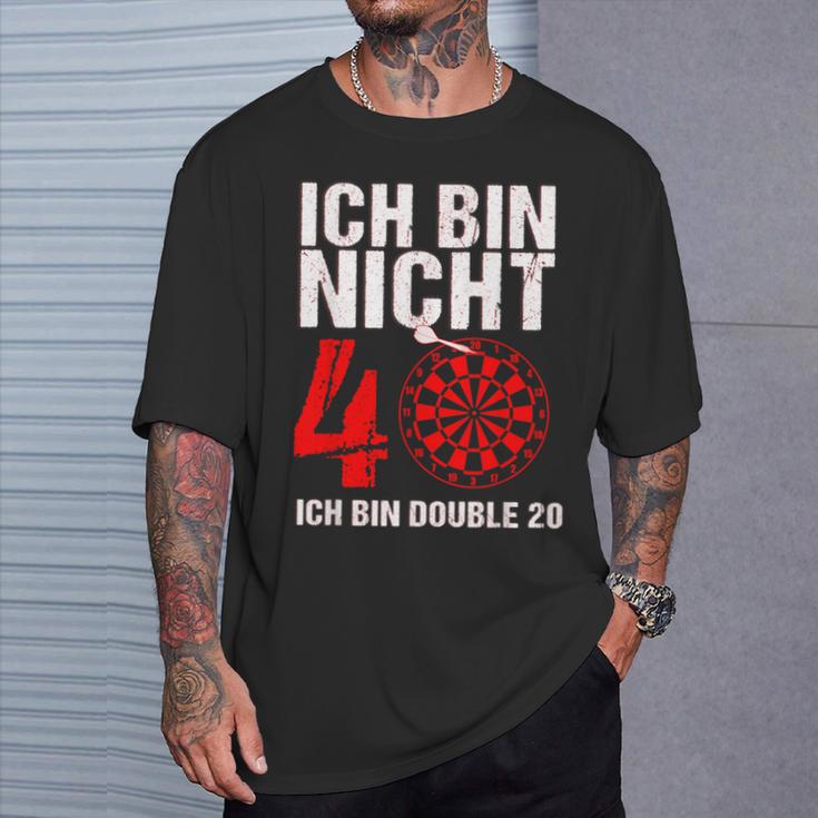 40 Geburtstag Geschenk-Idee Mann Lustiger Dart Spruch Darts T-Shirt Geschenke für Ihn