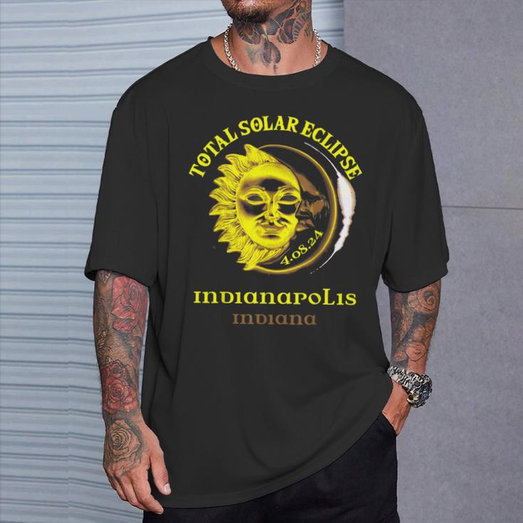 40824 Total Solar Eclipse 2024 Indianapolis Indiana T-Shirt Gifts for Him