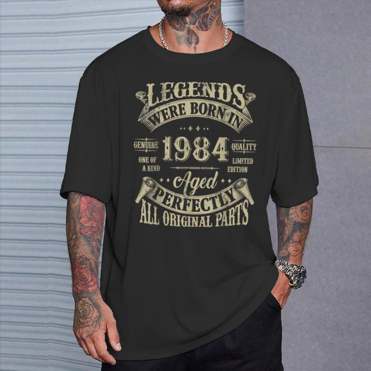 40Th Birthday 40 Years Old Vintage Legends Born In 1984 T-Shirt Gifts for Him