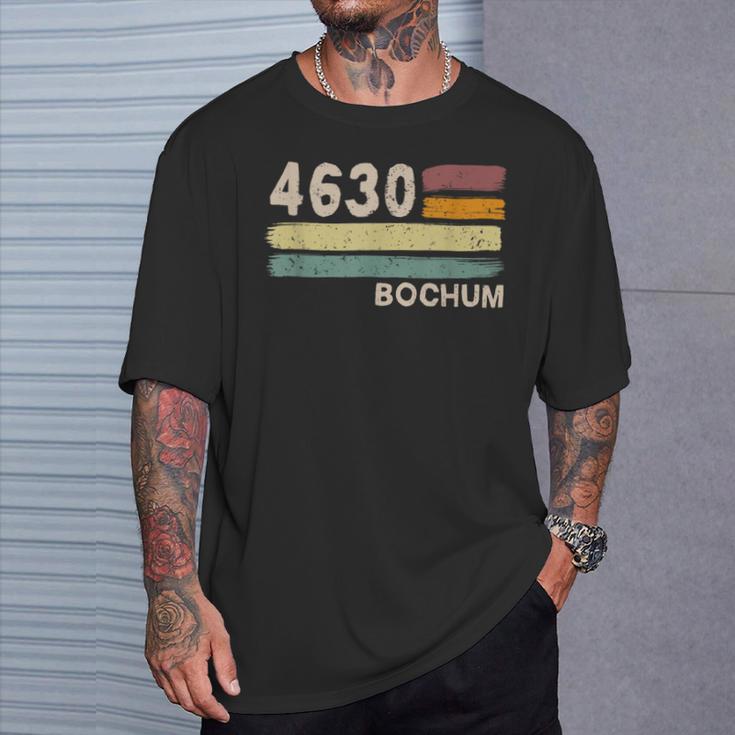 4630 Bochum Retro Postcodes Old Postcode Vintage T-Shirt Geschenke für Ihn