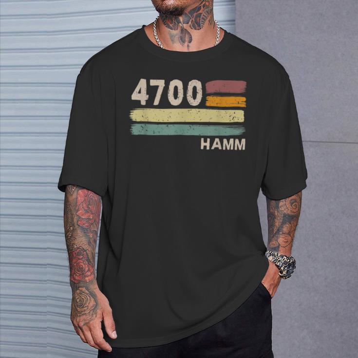 4700 Hamm Retro Postcode Old Zip Vintage T-Shirt Geschenke für Ihn