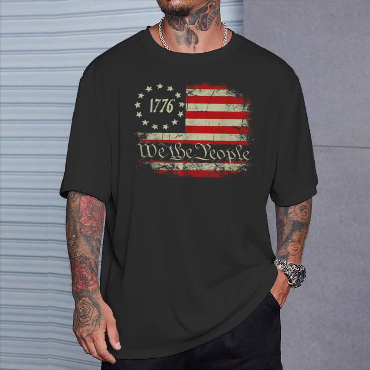 4Th Of July We The People 1776 Usa Flag T-Shirt Gifts for Him