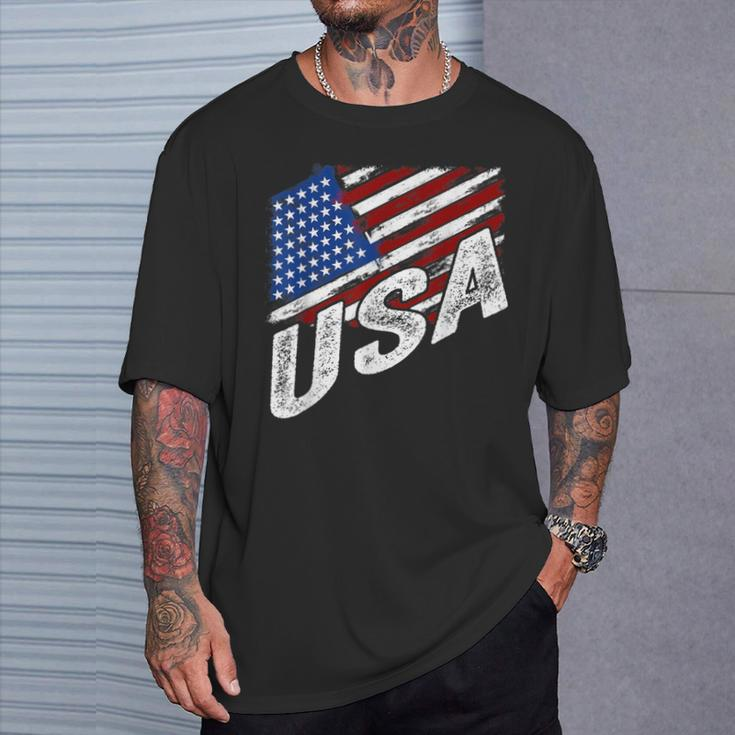 4Th Of July Usa American Flag United States T-Shirt Gifts for Him