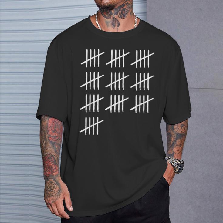 50 Years Old Tally Marks 50Th Birthday T-Shirt Gifts for Him