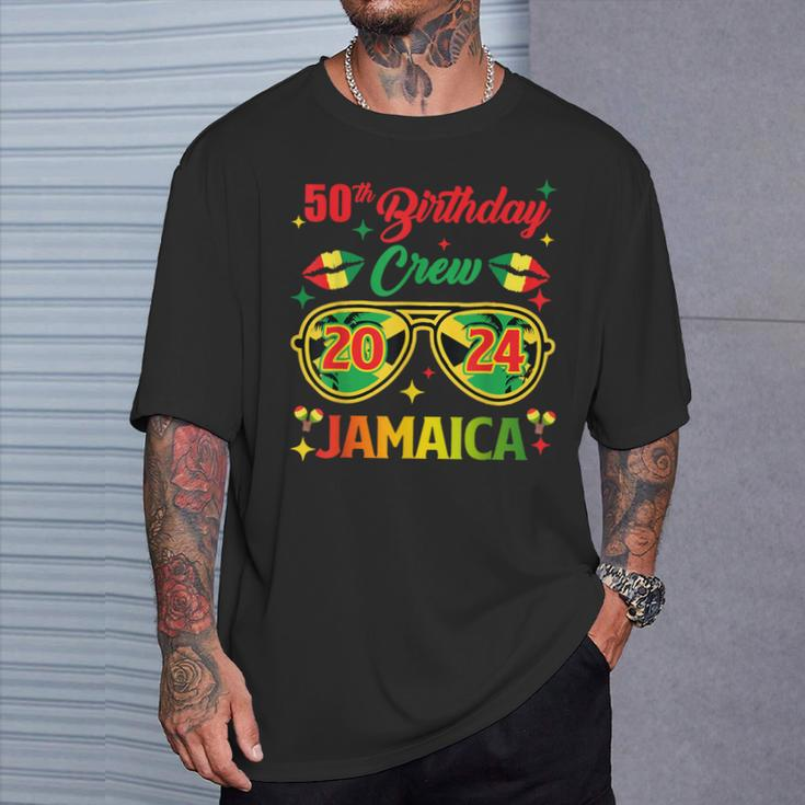 50Th Birthday Crew Jamaica Vacation Party 2024 Birthday Trip T-Shirt Gifts for Him