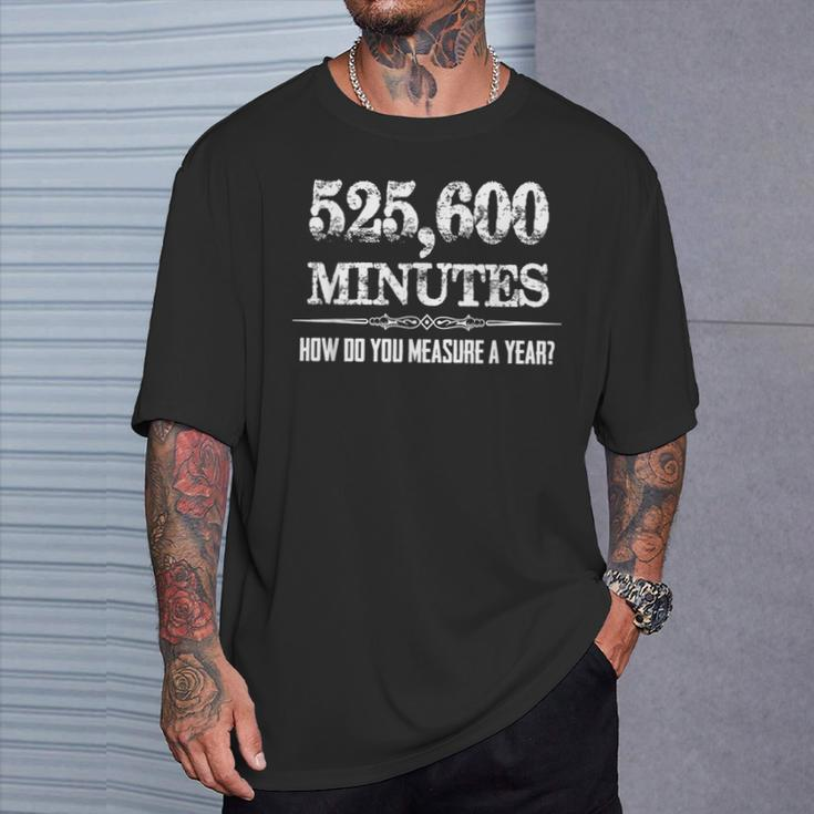 525600 Minutes Musical Theatre Actor & Stage Manager T-Shirt Gifts for Him