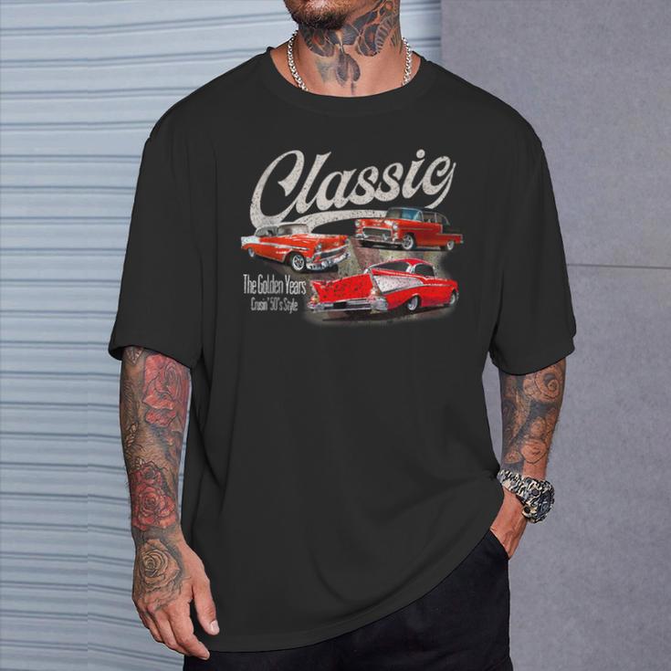 55 56 57 Chevys Bel Air Truck Trifive Vintage Cars T-Shirt Gifts for Him