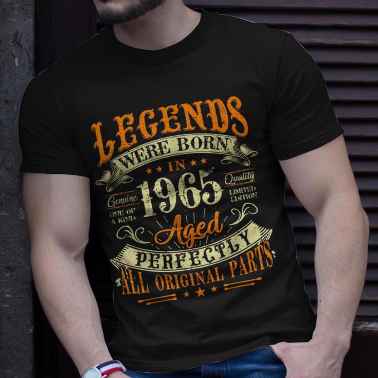 58Th Birthday 58 Years Old Vintage Legends Born In 1965 T-Shirt Gifts for Him