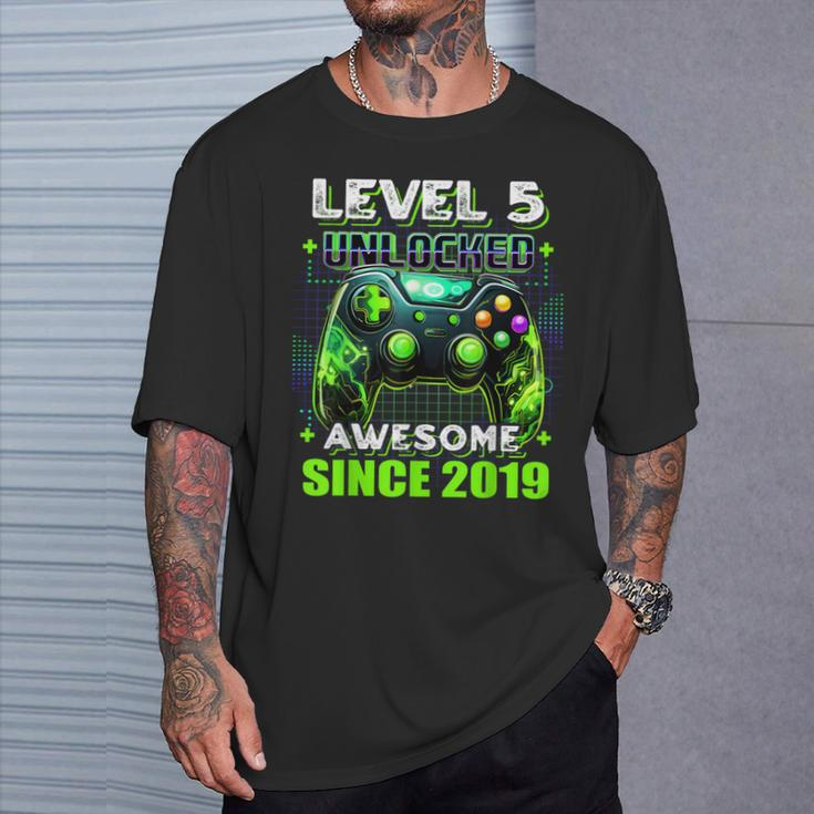5Th Birthday Gamer 5 Year Old Bday Boy Five Son T-Shirt Gifts for Him