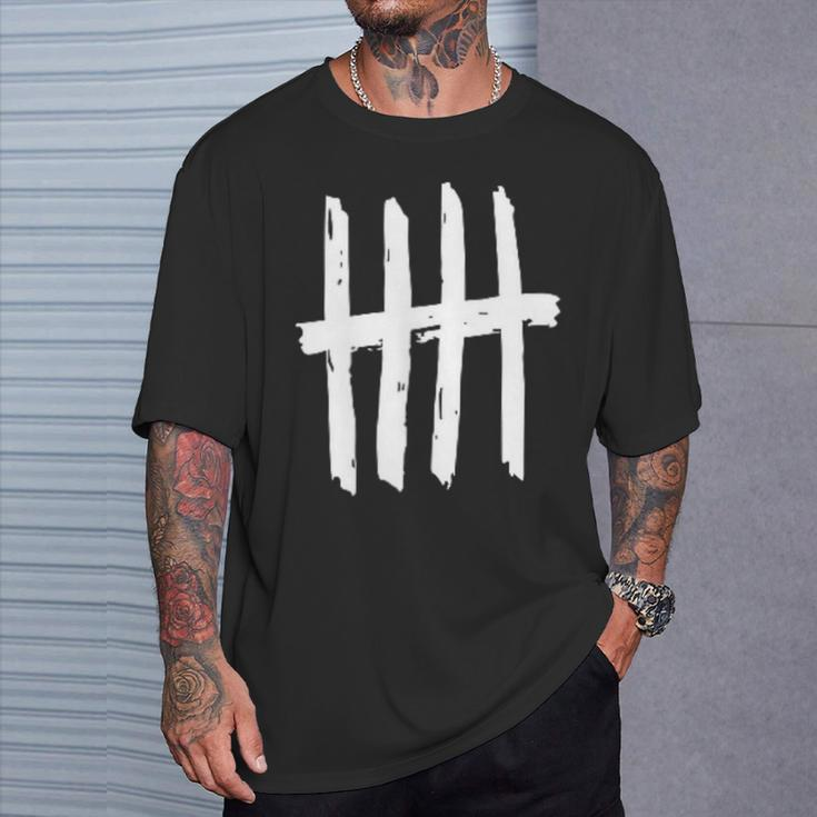 5Th Birthday Outfit 5 Years Old Tally Marks Anniversary T-Shirt Gifts for Him