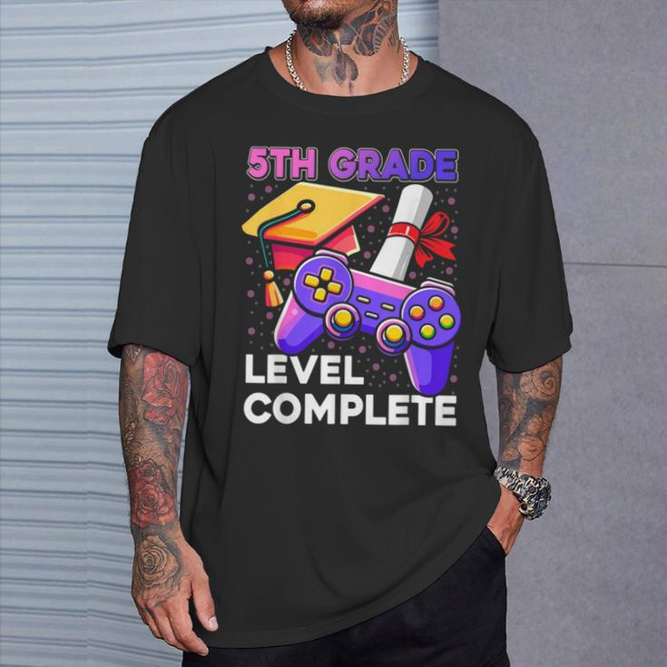 5Th Grade Level Complete Graduation 5Th Grade End Of School T-Shirt Gifts for Him