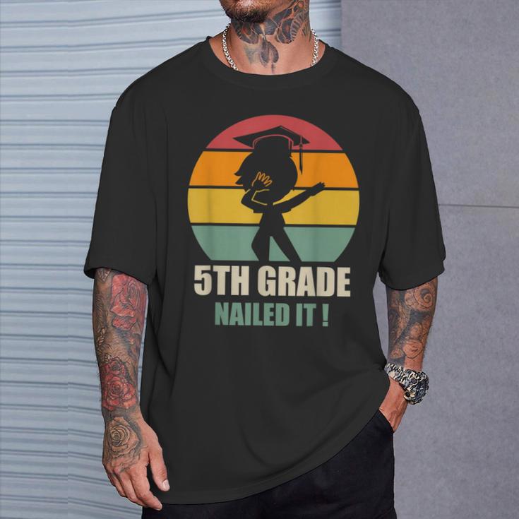 5Th Grade Nailed It Graduation Dab 2021 Graduation T-Shirt Gifts for Him