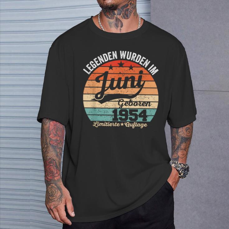 70 Geburtstag Geschenk Mann Legenden Sind Im Juni 1954 T-Shirt Geschenke für Ihn