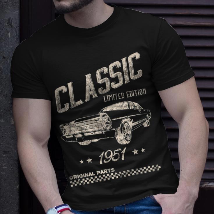 70Th Birthday For 1951 Limited Edition Classic Car T-Shirt Gifts for Him