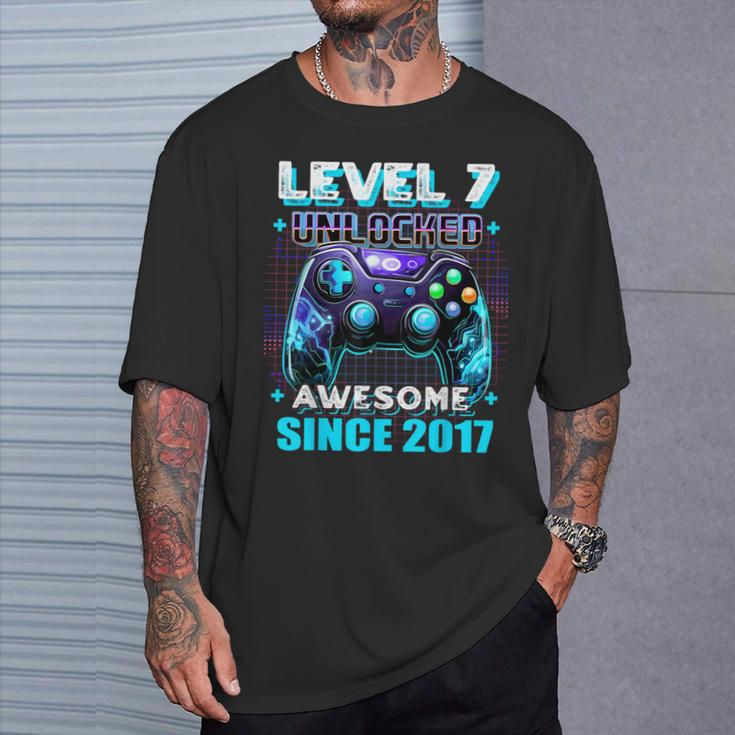 7Th Birthday Gamer 7 Years Old Bday Boy Seven Son T-Shirt Gifts for Him
