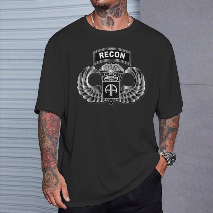 82Nd Airborne Recon Back T-Shirt Gifts for Him