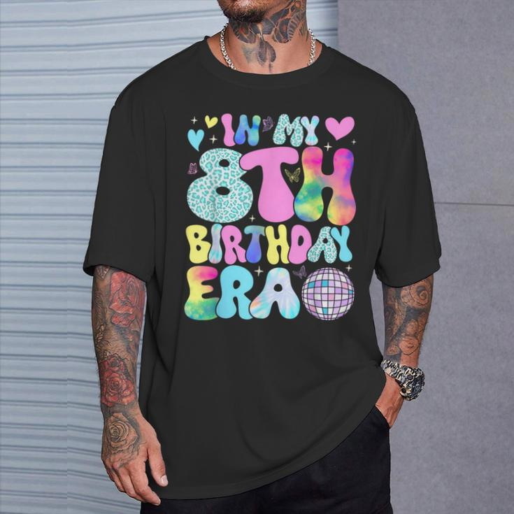 In My 8Th Birthday Era 8 Years Old Girls 8Th Birthday Groovy T-Shirt Gifts for Him