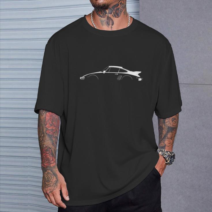 911 Silhouette 930 Turbo Oldtimer Retro Intage Event T-Shirt Geschenke für Ihn