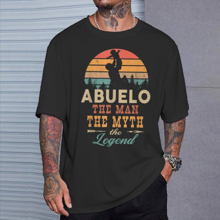 Abuelo The Man The Myth The Legend Retro Vintage Abuelo T-Shirt Gifts for Him