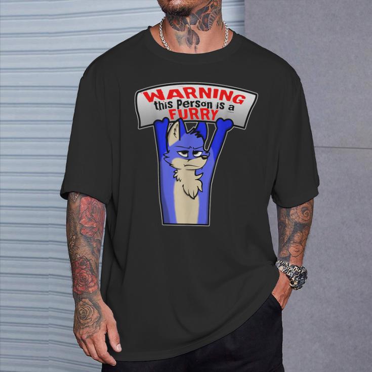 Achtung Das Person Ist Ein Furry Idea Fursona T-Shirt Geschenke für Ihn