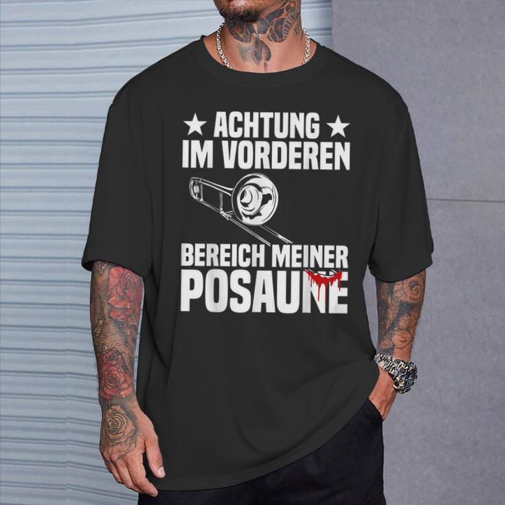 Achtung Trombonist T-Shirt Geschenke für Ihn