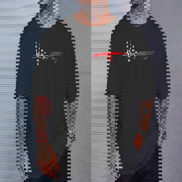 Ak-47 Kalashnikov Rifle Y Ruso Pistola Camiseta unisex Regalos para él