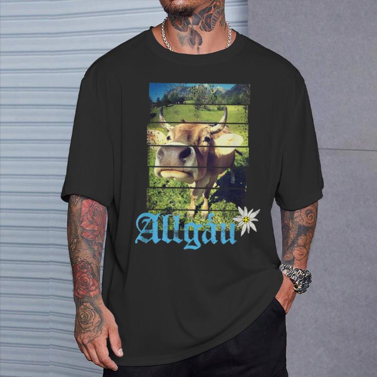 Allgäu Alpenintage Kuh Bayern Deutschland Souvenir S T-Shirt Geschenke für Ihn