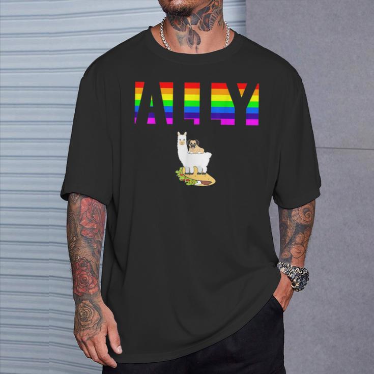 Ally Pride Lgbtq Equality Rainbow Lesbian Gay Transgender T-Shirt Gifts for Him