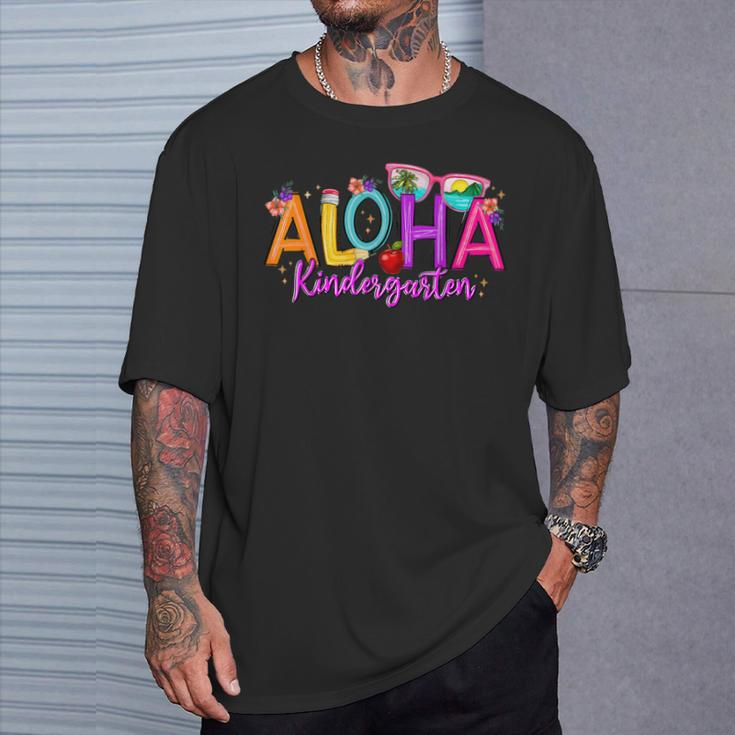 Aloha Kindergarten Summer Beach Vacation Teacher School T-Shirt Gifts for Him