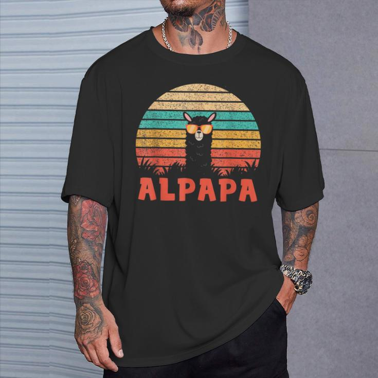 Alpapa Alpaka Lama Fan Liebhaber Dad Frischgebackenerater T-Shirt Geschenke für Ihn