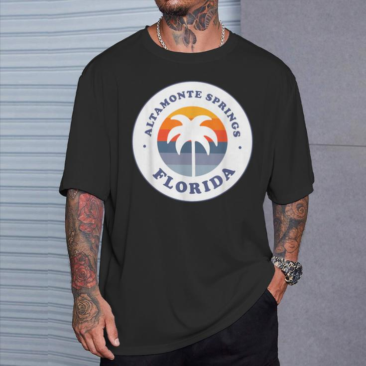 Altamonte Springs Florida Fl Retro Palm Tree Souvenir T-Shirt Gifts for Him