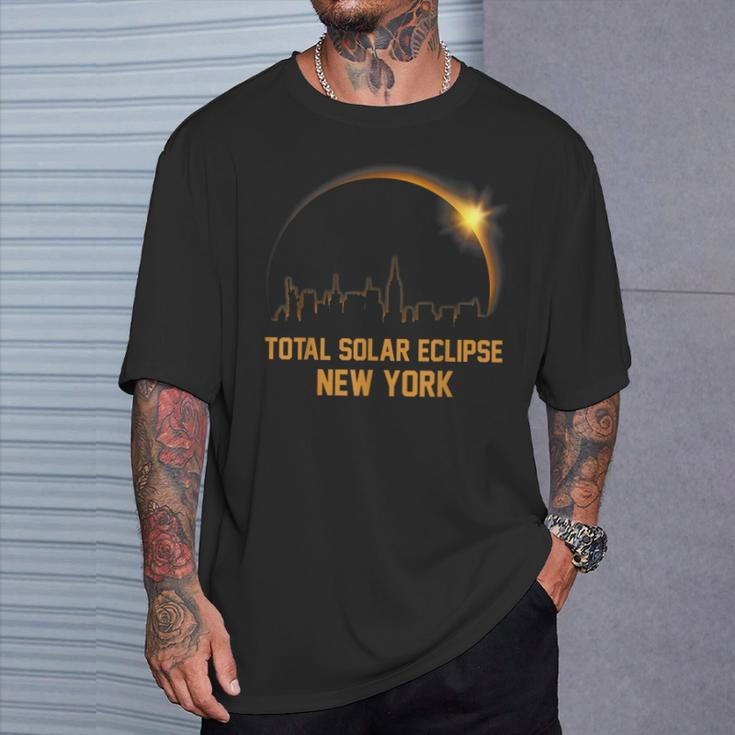 America Totality 2024 New York Total Solar Eclipse 4082024 T-Shirt Gifts for Him
