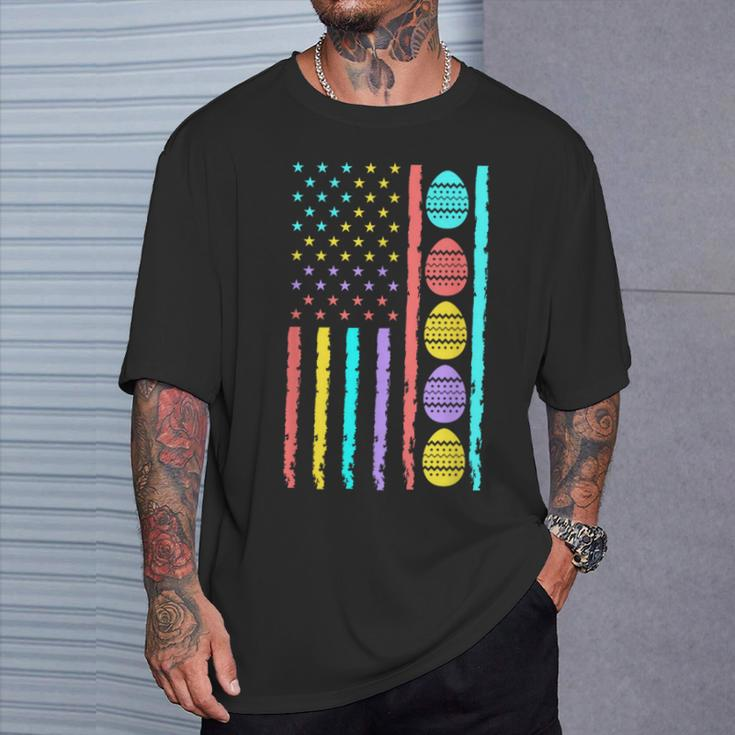 American Flag Happy Easter Egg Hunting Patriotic Easter Day T-Shirt Gifts for Him