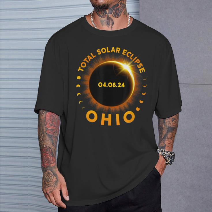 American Total Solar Eclipse April 8 2024 Ohio Totality T-Shirt Gifts for Him