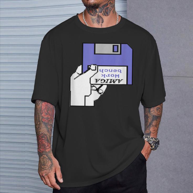 Amiga Workbench Diskette Insert Retro Computer T-Shirt Geschenke für Ihn