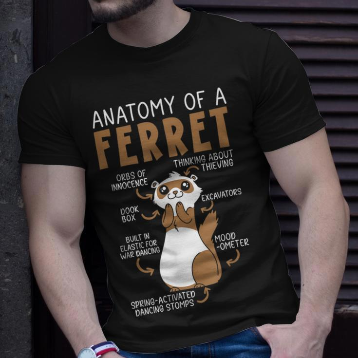 Anatomy Of A Ferret Lover Wildlife Animal Ferret Owner T-Shirt Gifts for Him