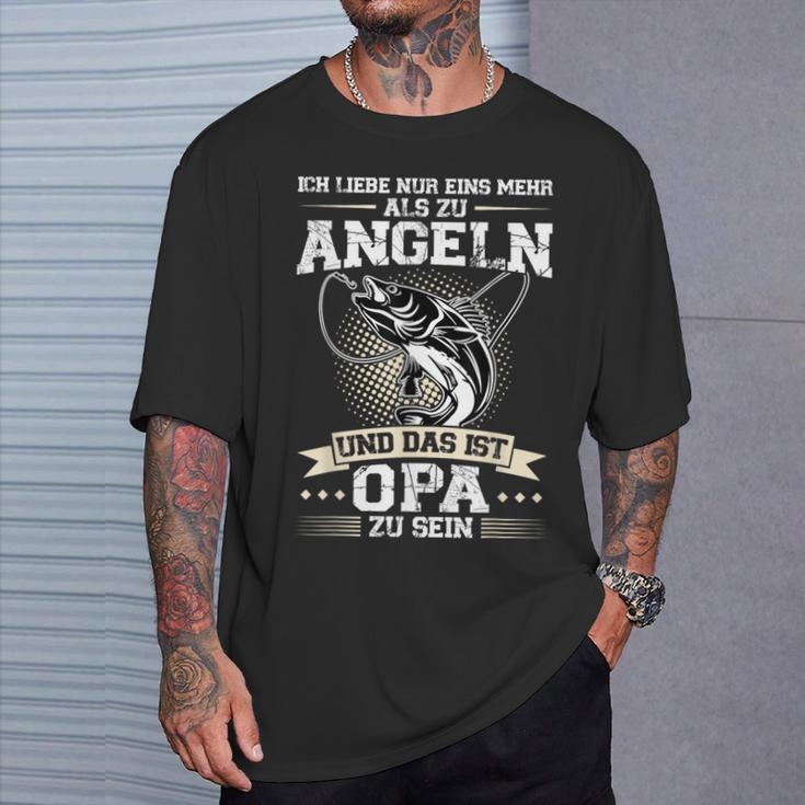 Angler Opa Fishing And Das Ist Opa Zu Sein S T-Shirt Geschenke für Ihn