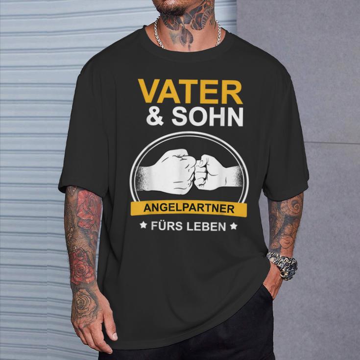 Angler Papa Fischer Father And Son Fishing T-Shirt Geschenke für Ihn