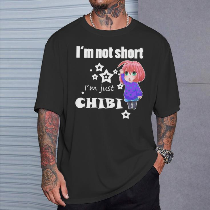 Anime Chibi I'm Not Short Manga Otaku Mangaka Geschenk T-Shirt Geschenke für Ihn