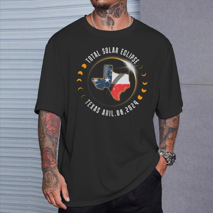 April 8 2024 Total Solar Eclipse Texas Path Of Totality T-Shirt Gifts for Him