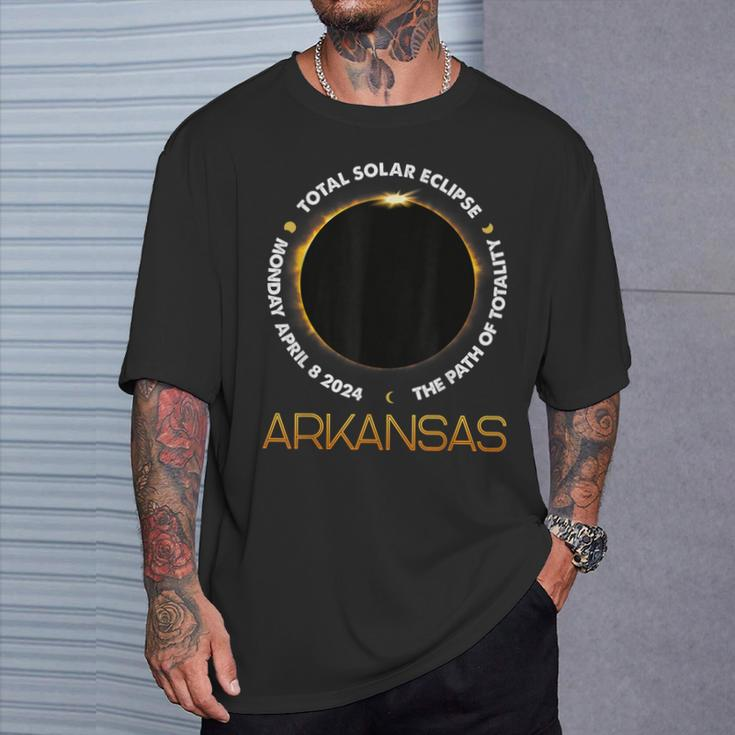 Arkansas Total Solar Eclipse 2024 American Totality April 8 T-Shirt Gifts for Him