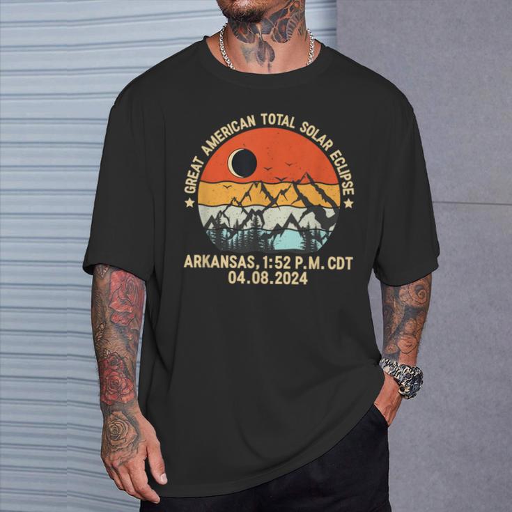 Arkansas Total Solar Eclipse April 8 2024 Astronomy Fans T-Shirt Gifts for Him